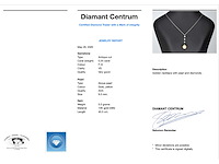 Witgouden ketting met parel en diamanten - afbeelding 3 van  6