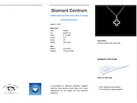 Witgouden klaver vier hanger met diamanten - afbeelding 2 van  3