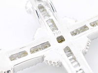 Witgouden kruishanger met diamanten, excl. ketting - afbeelding 7 van  7