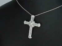 Witgouden kruishanger met diamanten - afbeelding 4 van  6