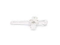 Witgouden kruishanger met diamanten - afbeelding 6 van  6