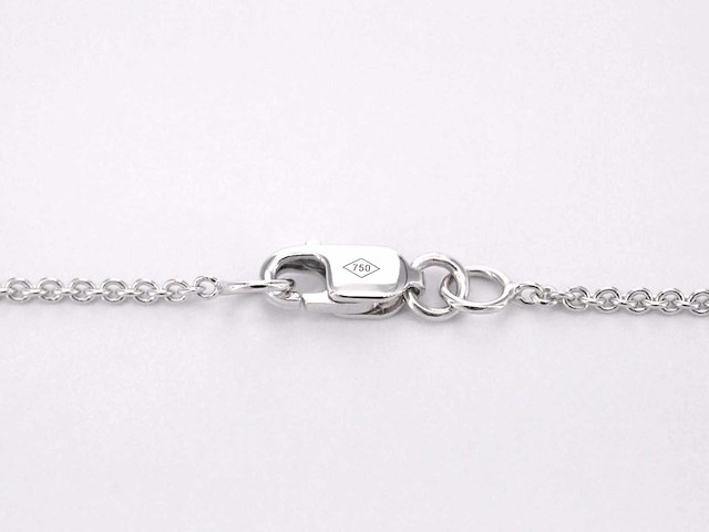 Witgouden 'love' collier met diamanten - afbeelding 8 van  8