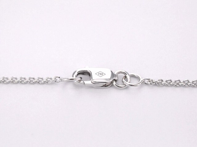 Witgouden 'love' collier met diamanten - afbeelding 7 van  9