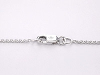 Witgouden 'love' collier met natuurlijke diamanten - afbeelding 7 van  9