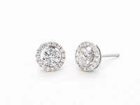 Witgouden oorbellen briljant 1.00 ct