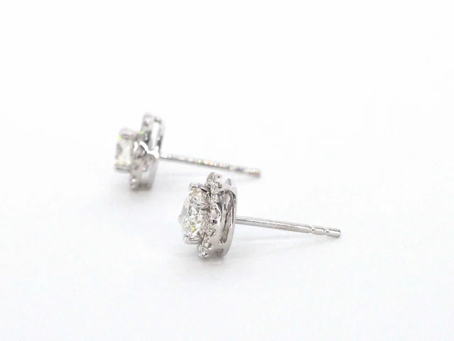 Witgouden oorbellen briljant 1.00 ct - afbeelding 2 van  9