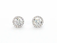 Witgouden oorbellen briljant 1.00 ct - afbeelding 3 van  9
