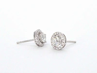 Witgouden oorbellen briljant 1.00 ct - afbeelding 9 van  9