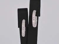 Witgouden oorbellen briljant diamant