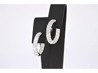 Witgouden oorbellen briljant diamant - afbeelding 7 van  9