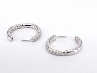 Witgouden oorbellen briljant diamant - afbeelding 8 van  9