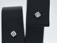 Witgouden oorbellen diamant 0.10 ct