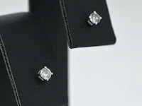 Witgouden oorbellen diamant 0.10 ct - afbeelding 4 van  8