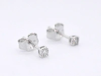 Witgouden oorbellen diamant 0.10 ct - afbeelding 6 van  8