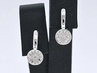 Witgouden oorbellen diamant 0.20 ct