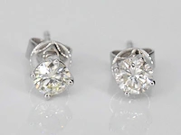 Witgouden oorbellen diamant 1.00 ct