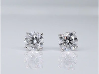 Witgouden oorbellen diamant 1.00 ct