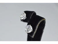 Witgouden oorbellen diamant 1.00 ct - afbeelding 6 van  7