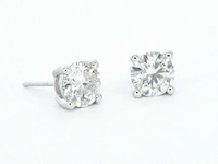 Witgouden oorbellen diamant 2.00 ct igi