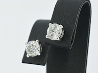 Witgouden oorbellen diamant 2.00 ct igi - afbeelding 3 van  9