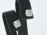 Witgouden oorbellen diamant 2.00 ct igi - afbeelding 4 van  9