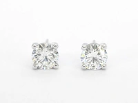 Witgouden oorbellen diamant 2.00 ct igi - afbeelding 6 van  9