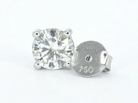 Witgouden oorbellen diamant 2.00 ct igi - afbeelding 8 van  9