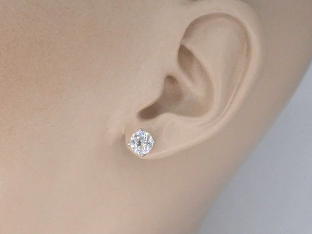 Witgouden oorbellen diamant 2.00 ct - afbeelding 1 van  9
