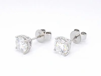 Witgouden oorbellen diamant 2.00 ct - afbeelding 6 van  9