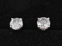 Witgouden oorbellen diamant 2.00 ct