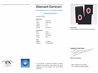 Witgouden oorbellen diamant robijn - afbeelding 2 van  10