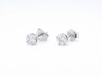 Witgouden oorbellen diamant - afbeelding 10 van  10