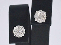 Witgouden oorbellen diamant