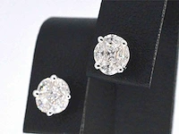 Witgouden oorbellen diamant - afbeelding 9 van  9