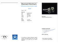 Witgouden oorbellen groene diamant 0.50 carat - afbeelding 3 van  9