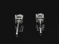 Witgouden oorbellen groene diamant 0.50 carat - afbeelding 8 van  9