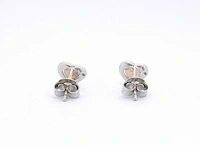 Witgouden oorbellen hart diamant roze wit - afbeelding 8 van  9
