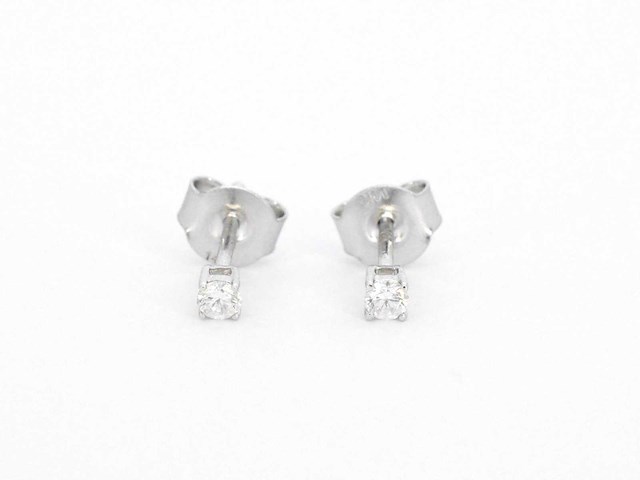 Witgouden oorbellen met diamant - afbeelding 5 van  10