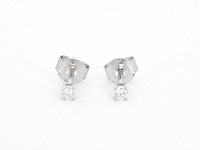 Witgouden oorbellen met diamant - afbeelding 5 van  10