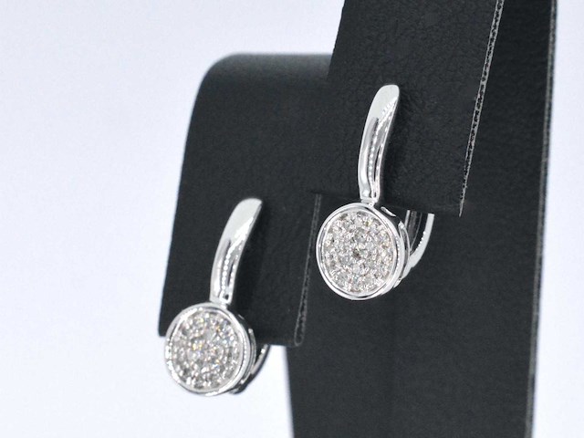 Witgouden oorbellen met diamant - afbeelding 2 van  9