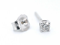 Witgouden oorbellen met diamant - afbeelding 8 van  8