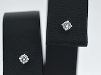 Witgouden oorbellen met diamant - afbeelding 1 van  2