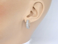 Witgouden oorbellen met diamant - afbeelding 4 van  9