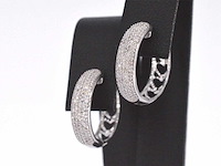 Witgouden oorbellen met diamant - afbeelding 5 van  9