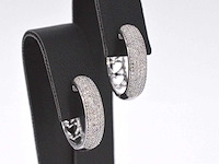 Witgouden oorbellen met diamant - afbeelding 6 van  9