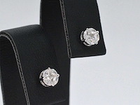 Witgouden oorbellen met diamant - afbeelding 6 van  10