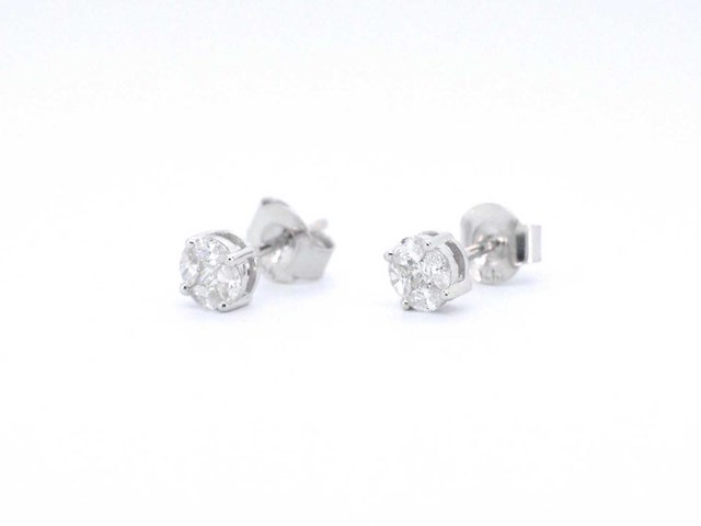 Witgouden oorbellen met diamant - afbeelding 10 van  10