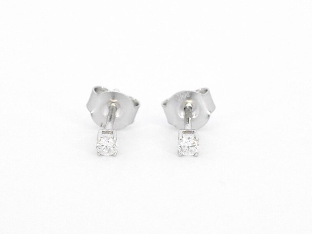 Witgouden oorbellen met diamant - afbeelding 5 van  11