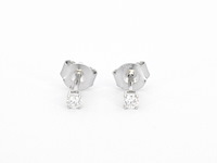 Witgouden oorbellen met diamant - afbeelding 5 van  11