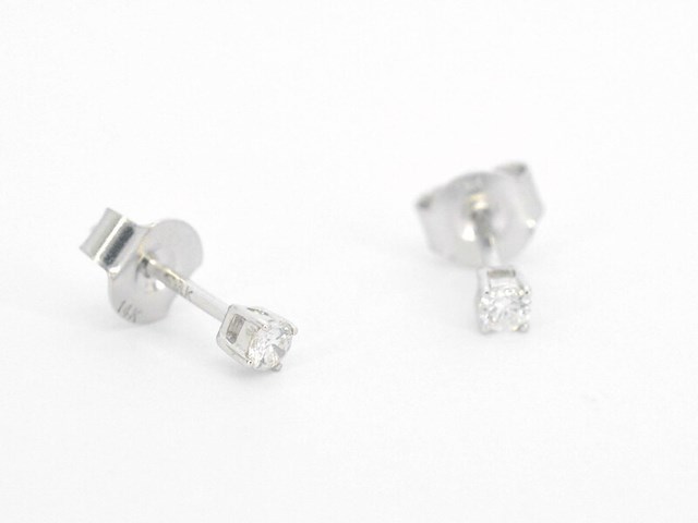 Witgouden oorbellen met diamant - afbeelding 8 van  11